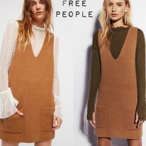 Free People Nikki Sweater Dress Tan